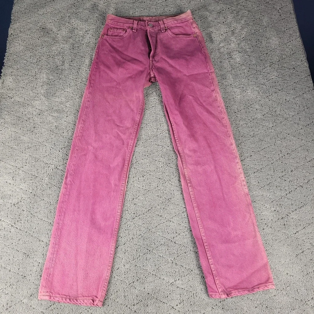 VTG Levis 501 Jeans Mens 29x32 Purple 501-0648 Button Fly Made In USA 90s 1994